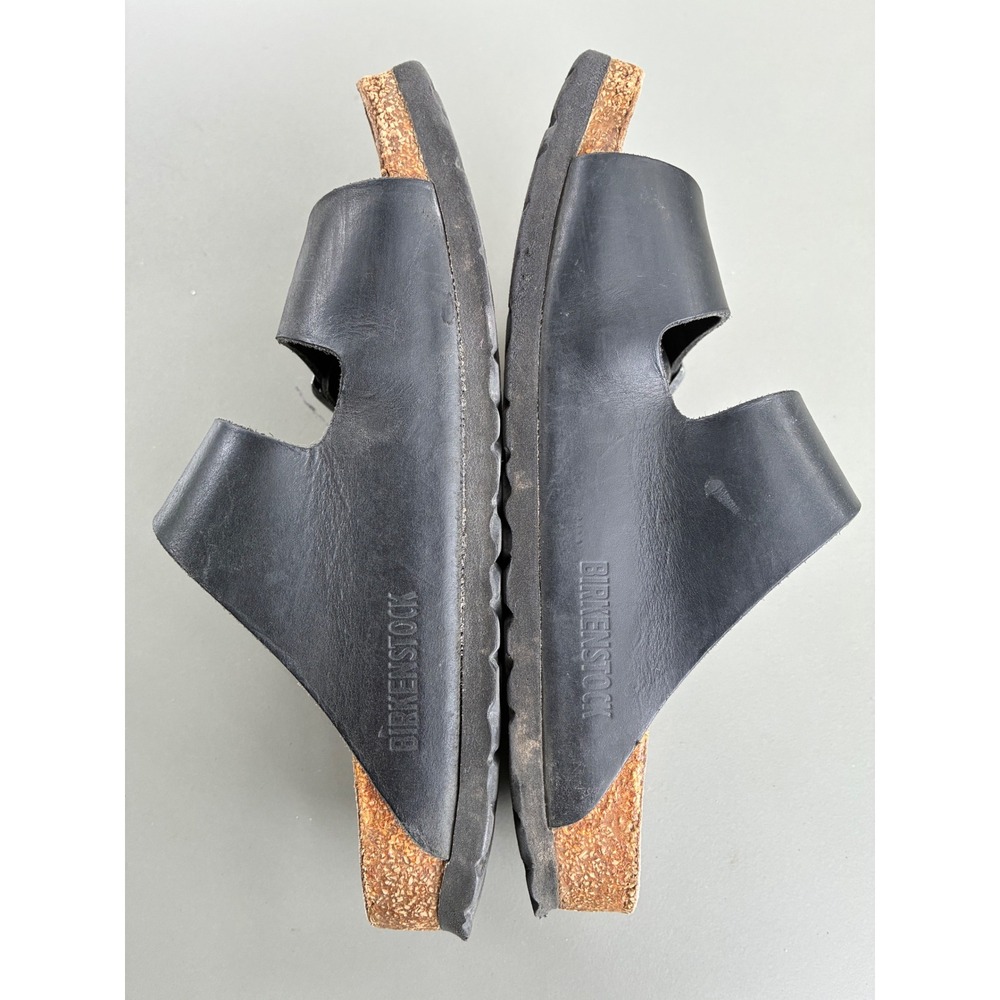 Birkenstock Arizona Black Leather Two Strap Buckle Sandals Womens 37 - Picture 3 of 6